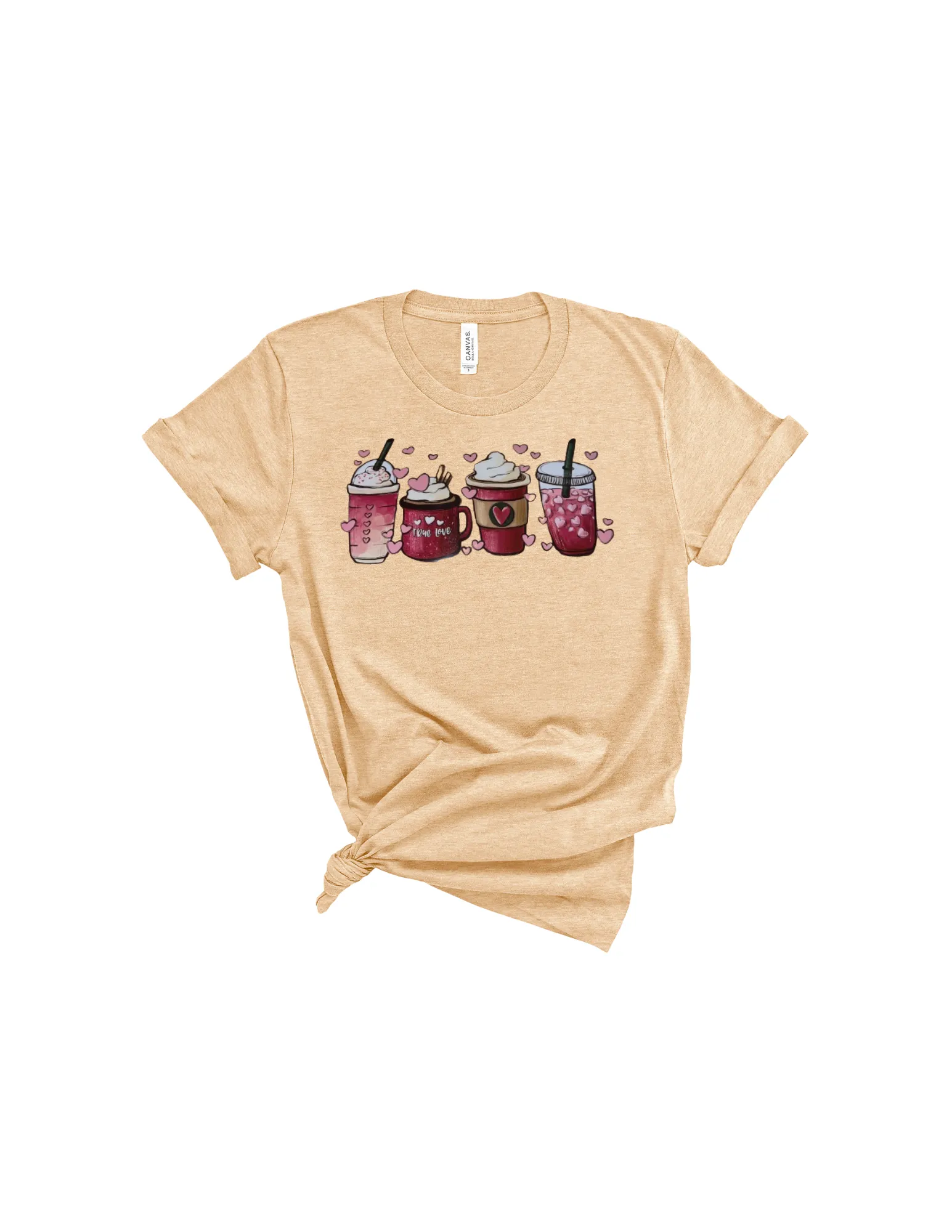 Coffee love hearts shirt