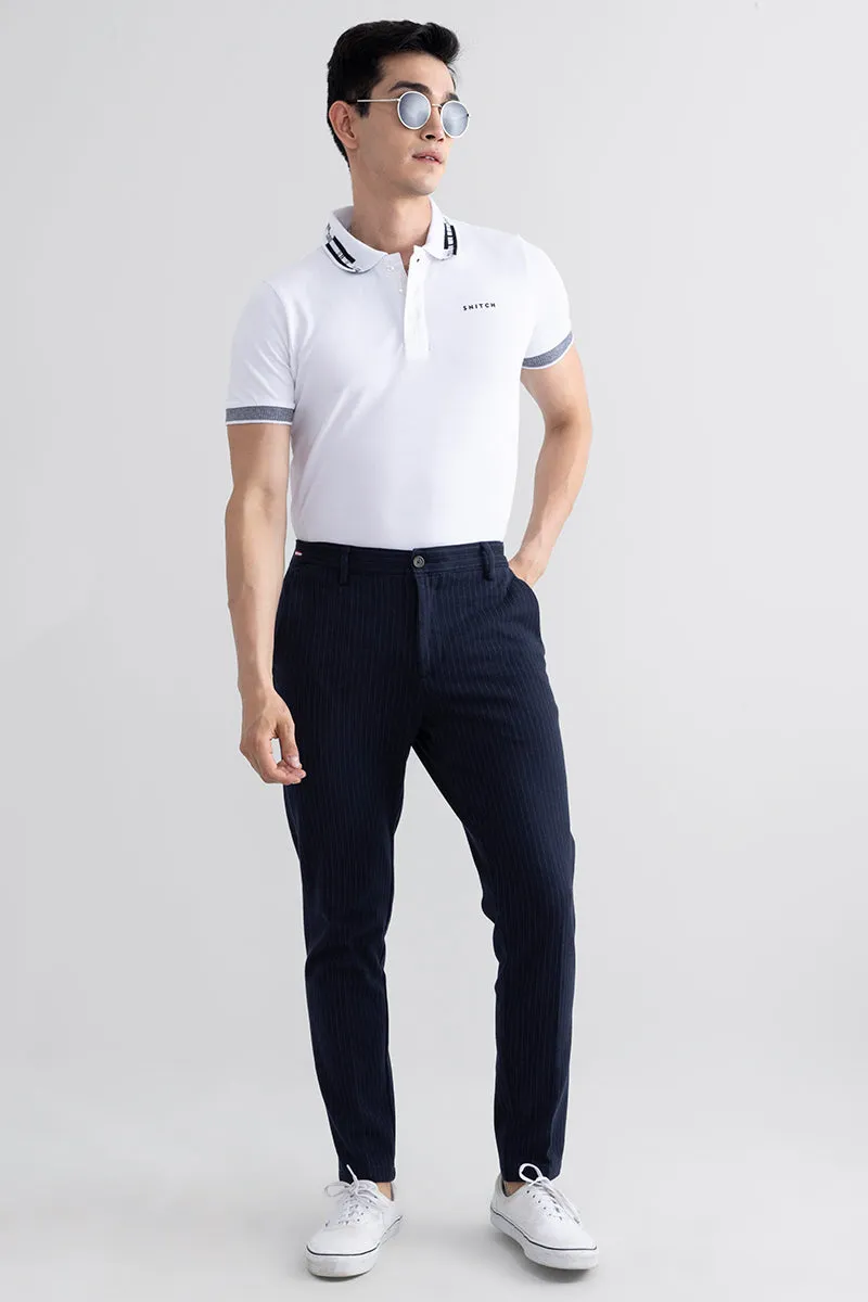 Edify Navy Knitted Chino