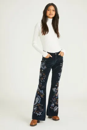 Farrah Paisley Flare Jean #105