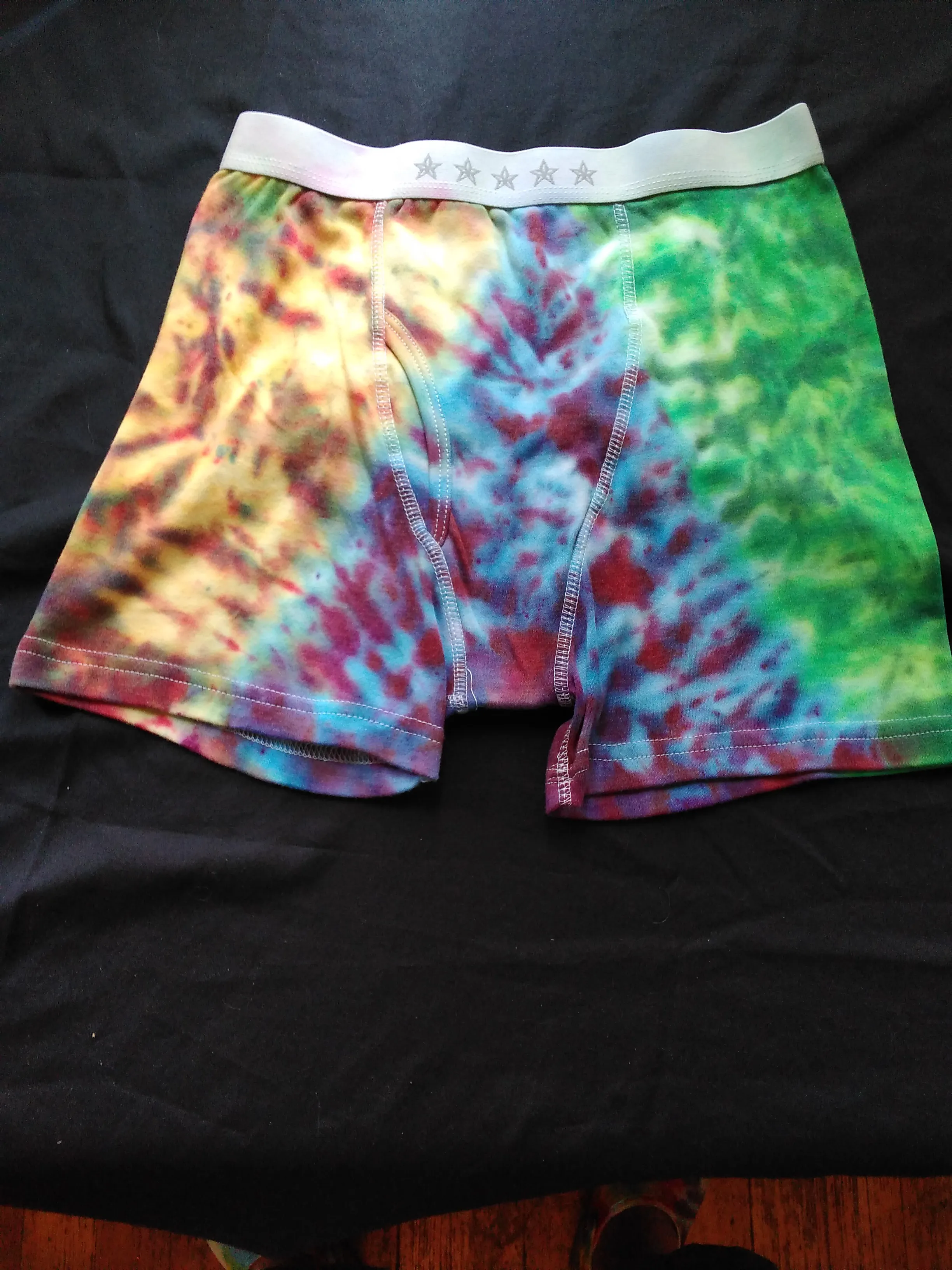 Galaxy  boxer-briefs/ Earth crackle