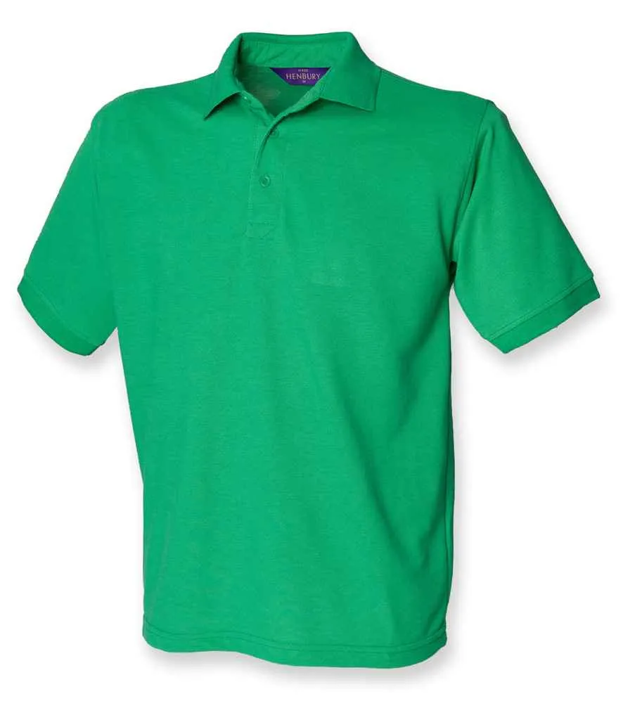 Henbury Heavy Poly/Cotton Pique Polo Shirt - Green, Yellow, Orange