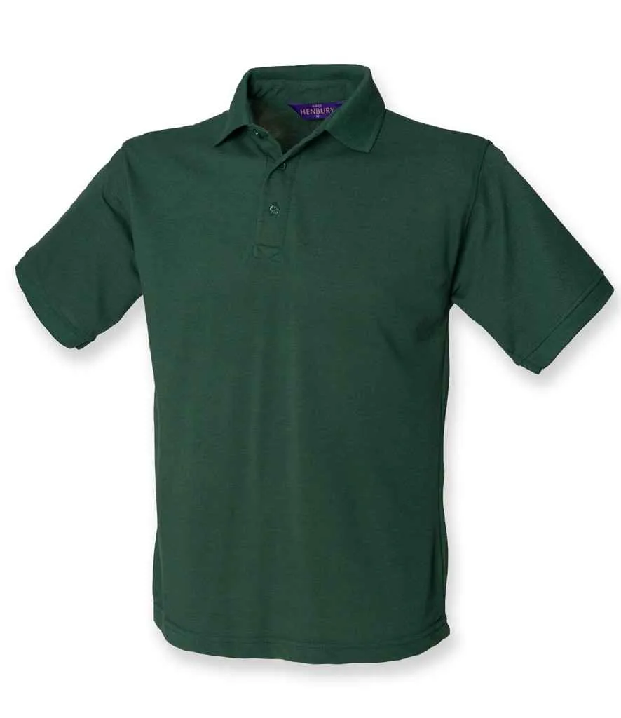Henbury Heavy Poly/Cotton Pique Polo Shirt - Green, Yellow, Orange