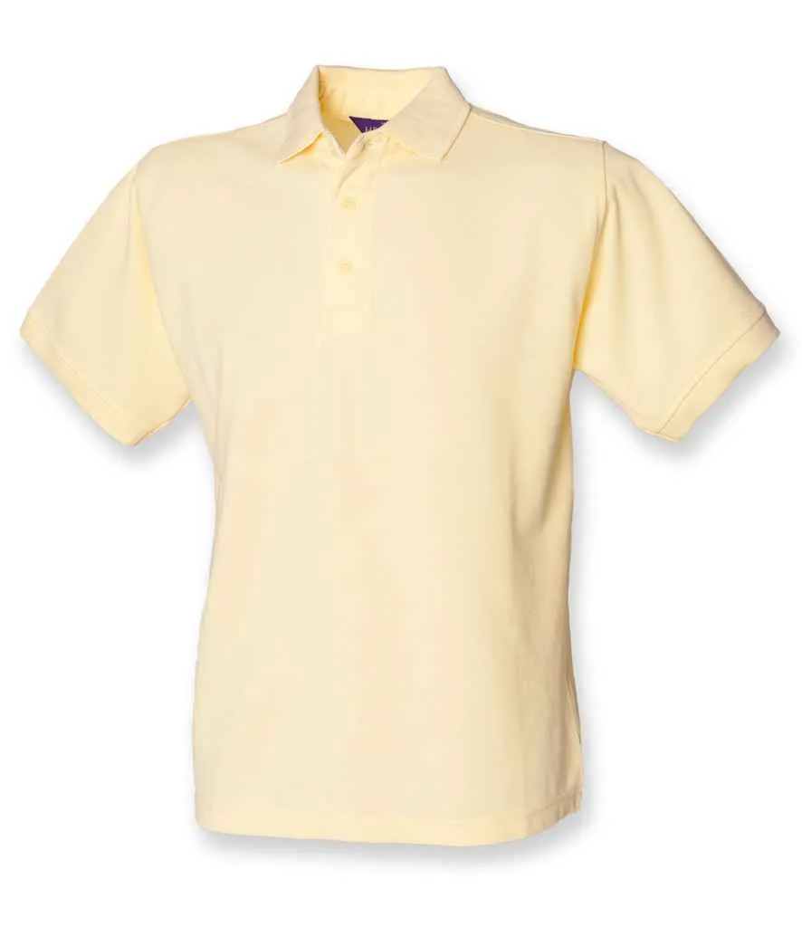 Henbury Heavy Poly/Cotton Pique Polo Shirt - Green, Yellow, Orange