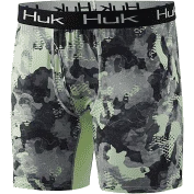 HUK MENS REFRACTION BOXER GREEN