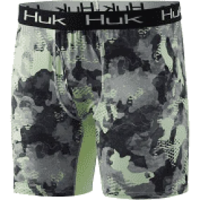 HUK MENS REFRACTION BOXER GREEN