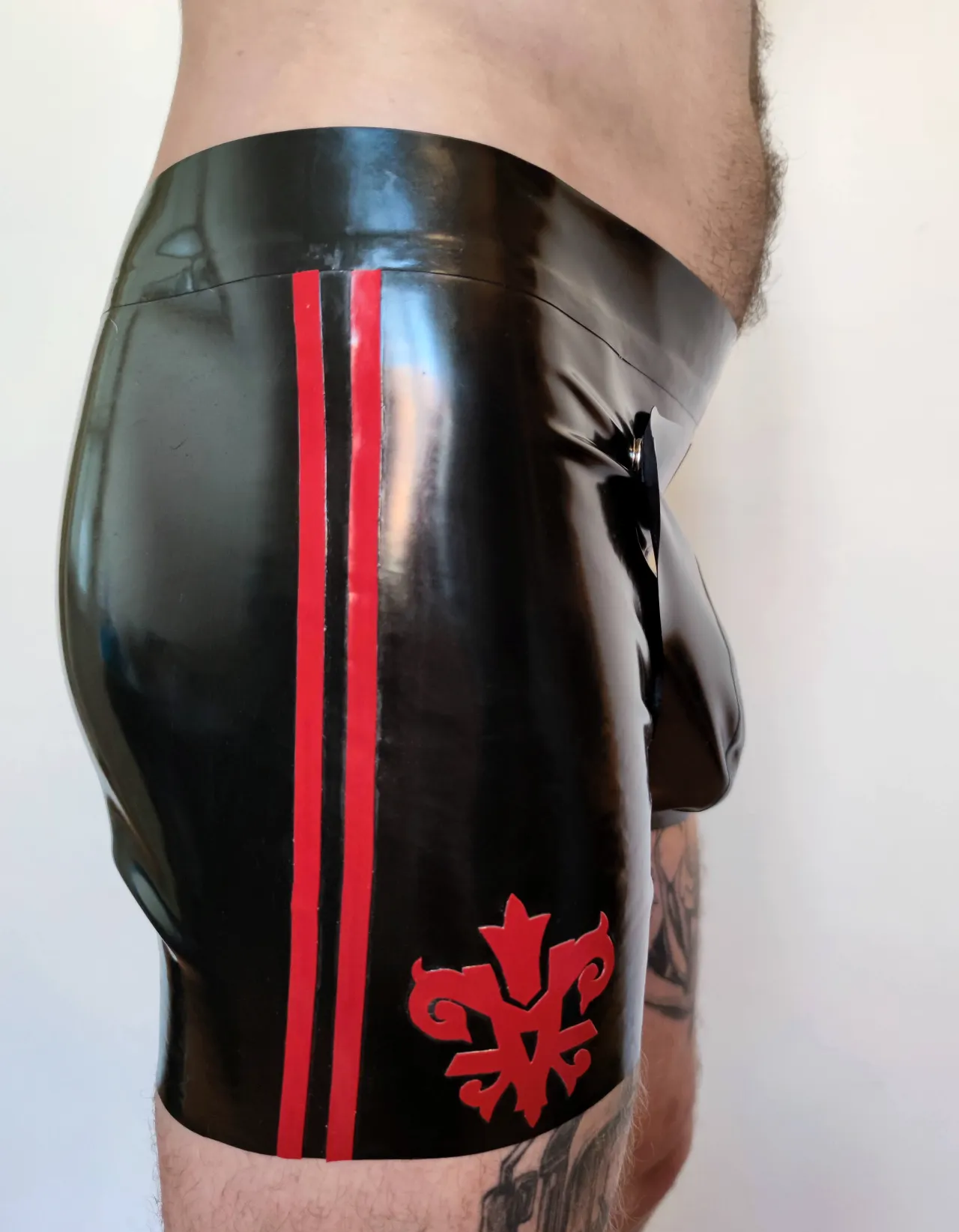 Men's Latex Boxers with a Pouch & Snap Buttons