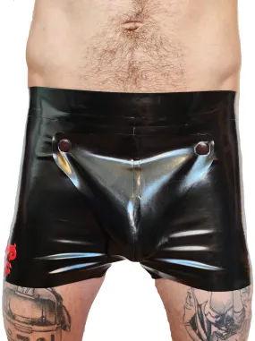 Men's Latex Boxers with a Pouch & Snap Buttons