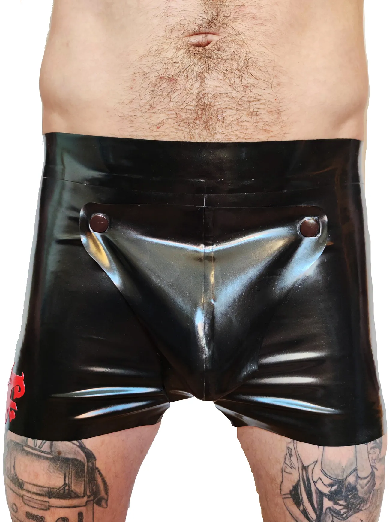 Men's Latex Boxers with a Pouch & Snap Buttons