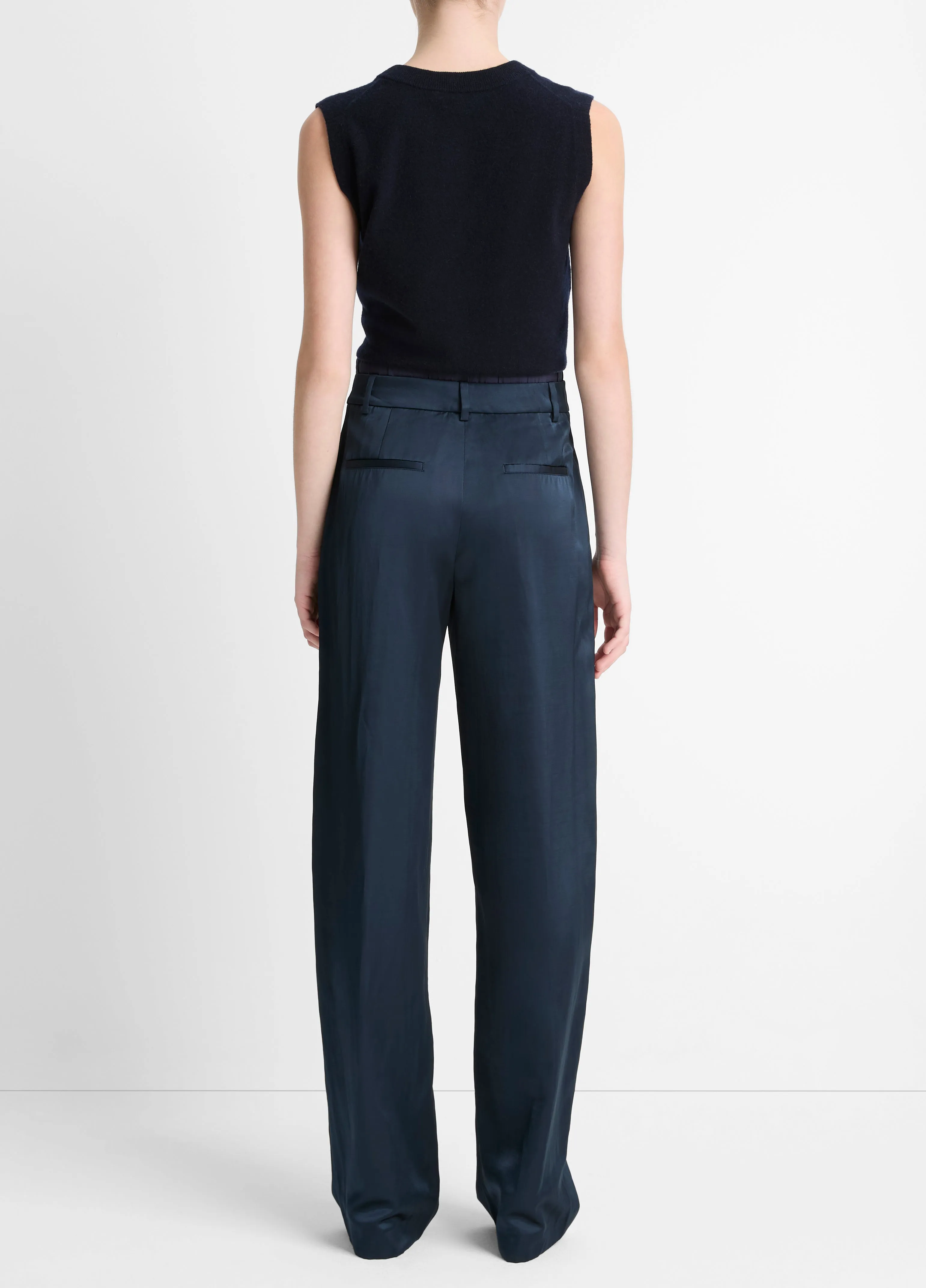Mid Rise Double Waistband Drawstring Pant in Coastal