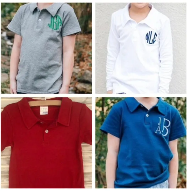 Monogrammed Kids Polo Shirt