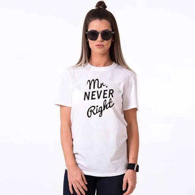 Mr and mrs couple shirts