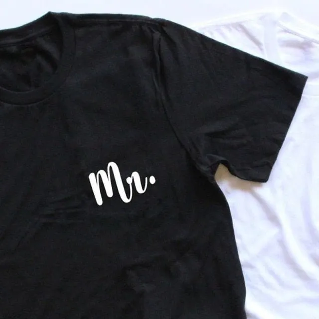 Mr and Mrs Couple T Shirt