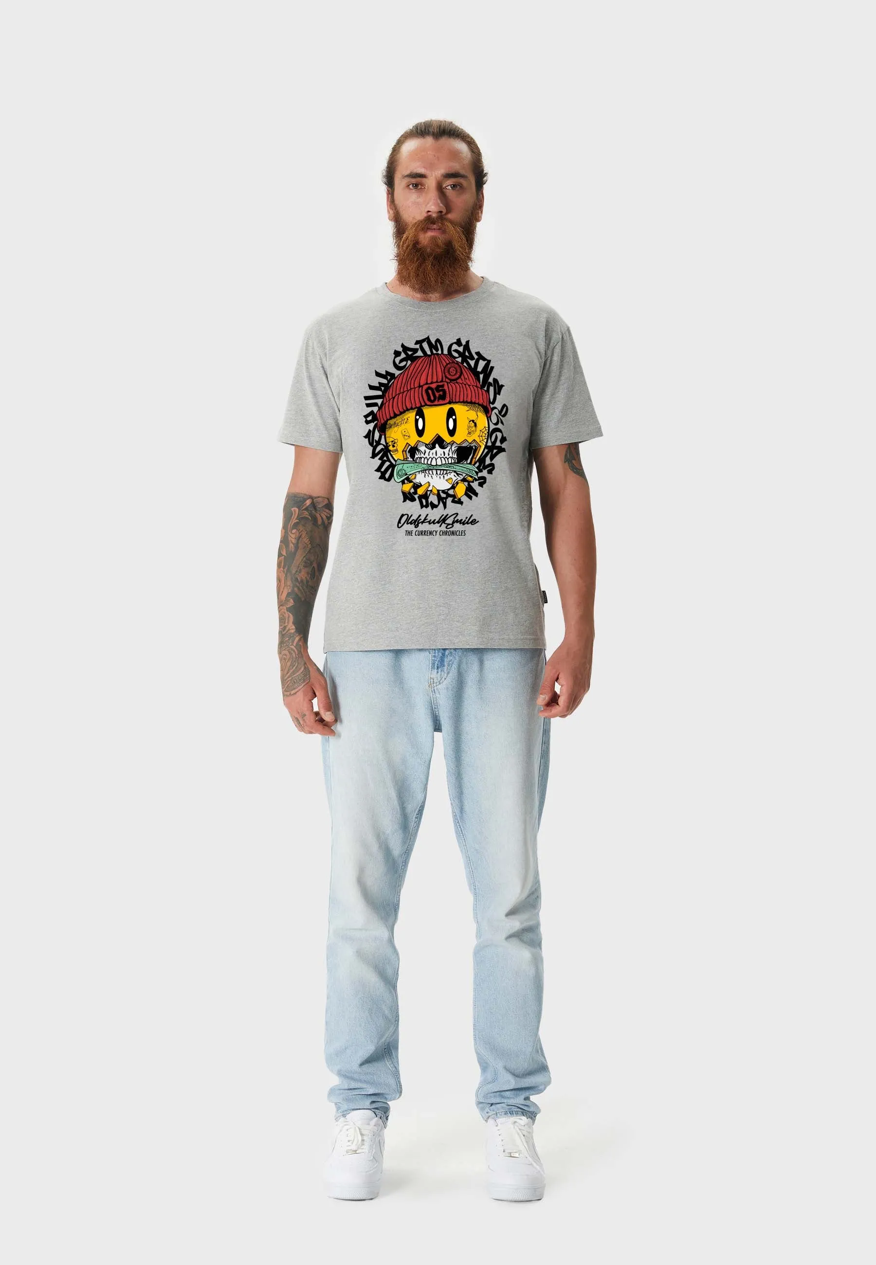 One Dollar Smile T-Shirt Heather Grey