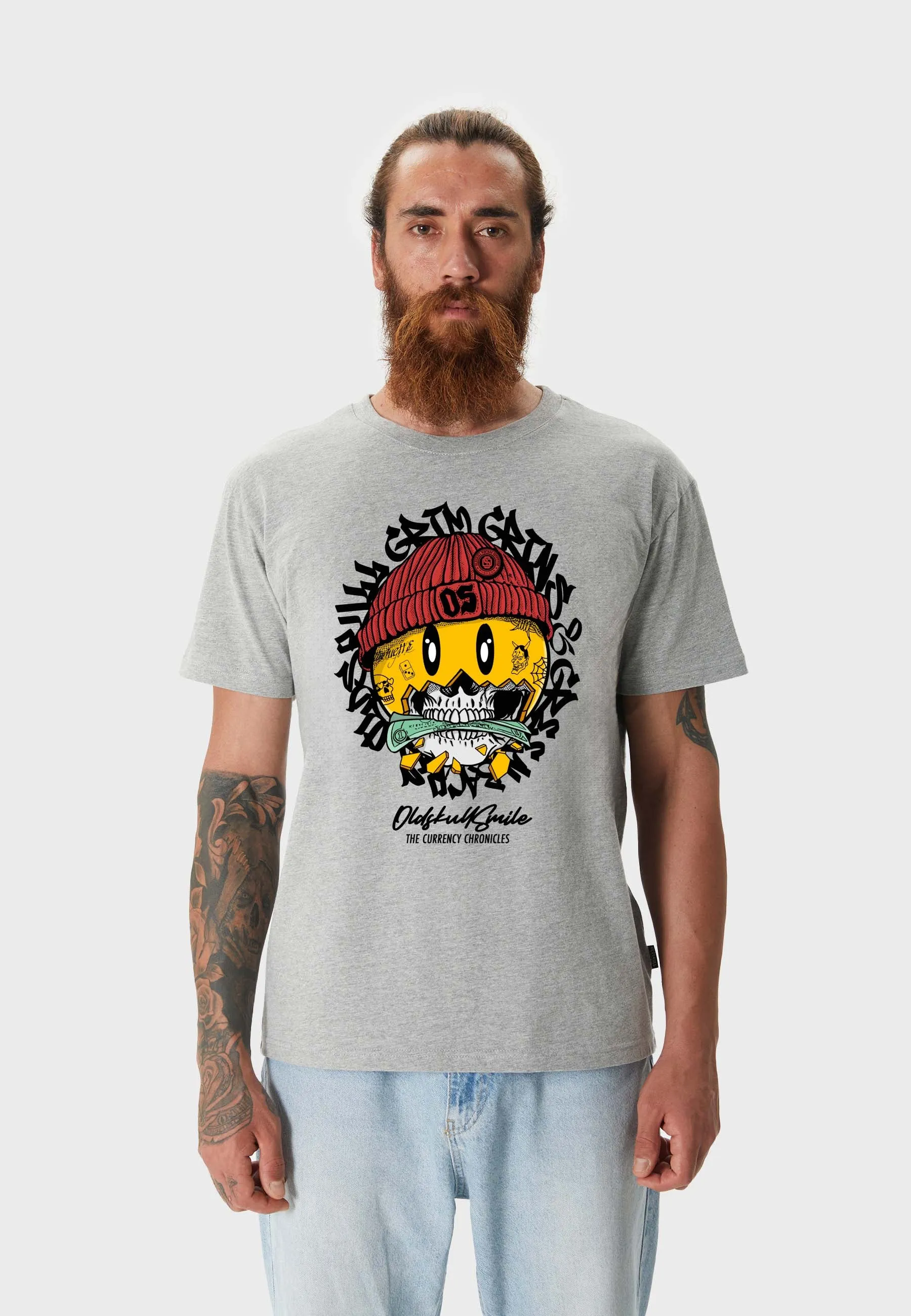 One Dollar Smile T-Shirt Heather Grey