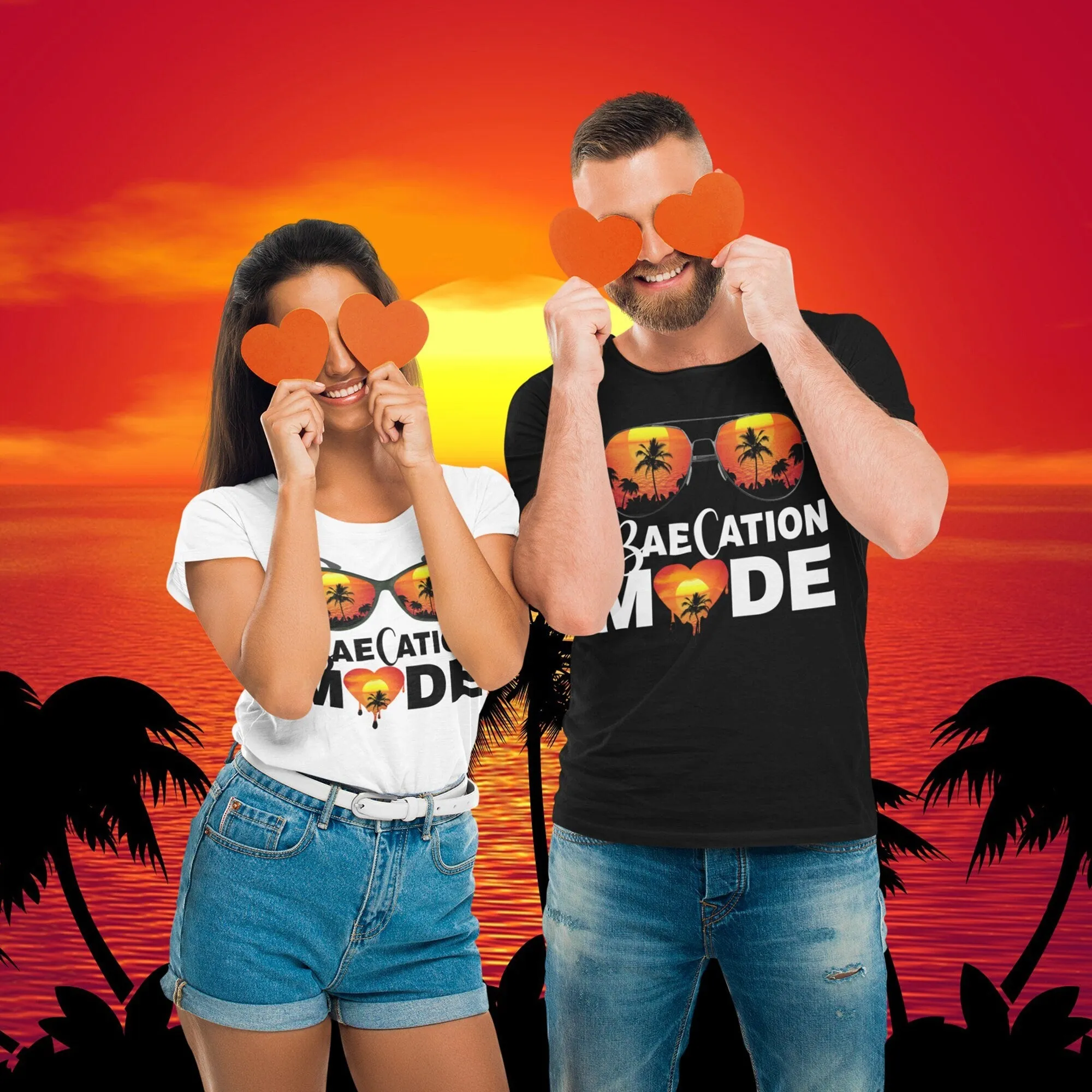 Orange Theme Baecation T-Shirts
