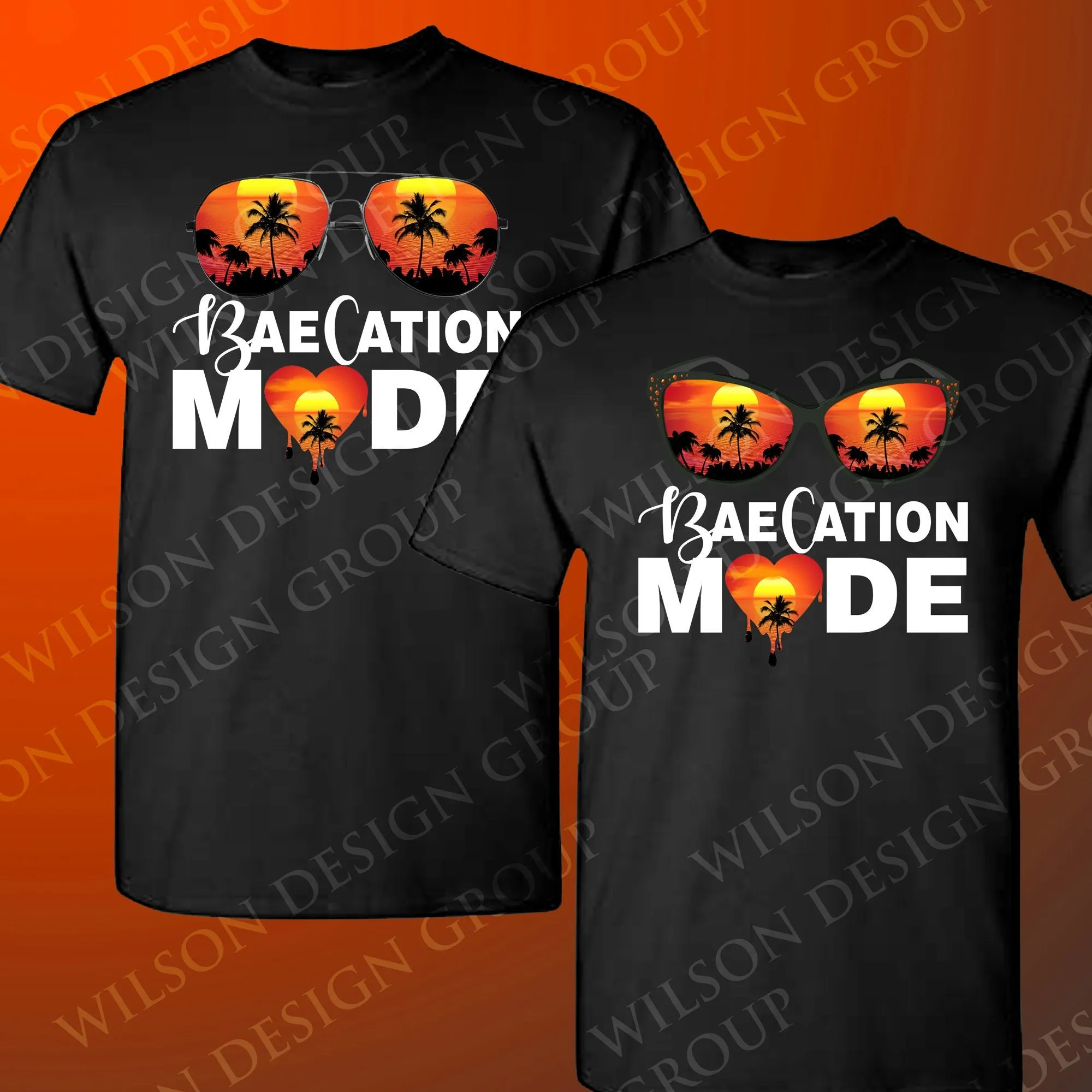 Orange Theme Baecation T-Shirts