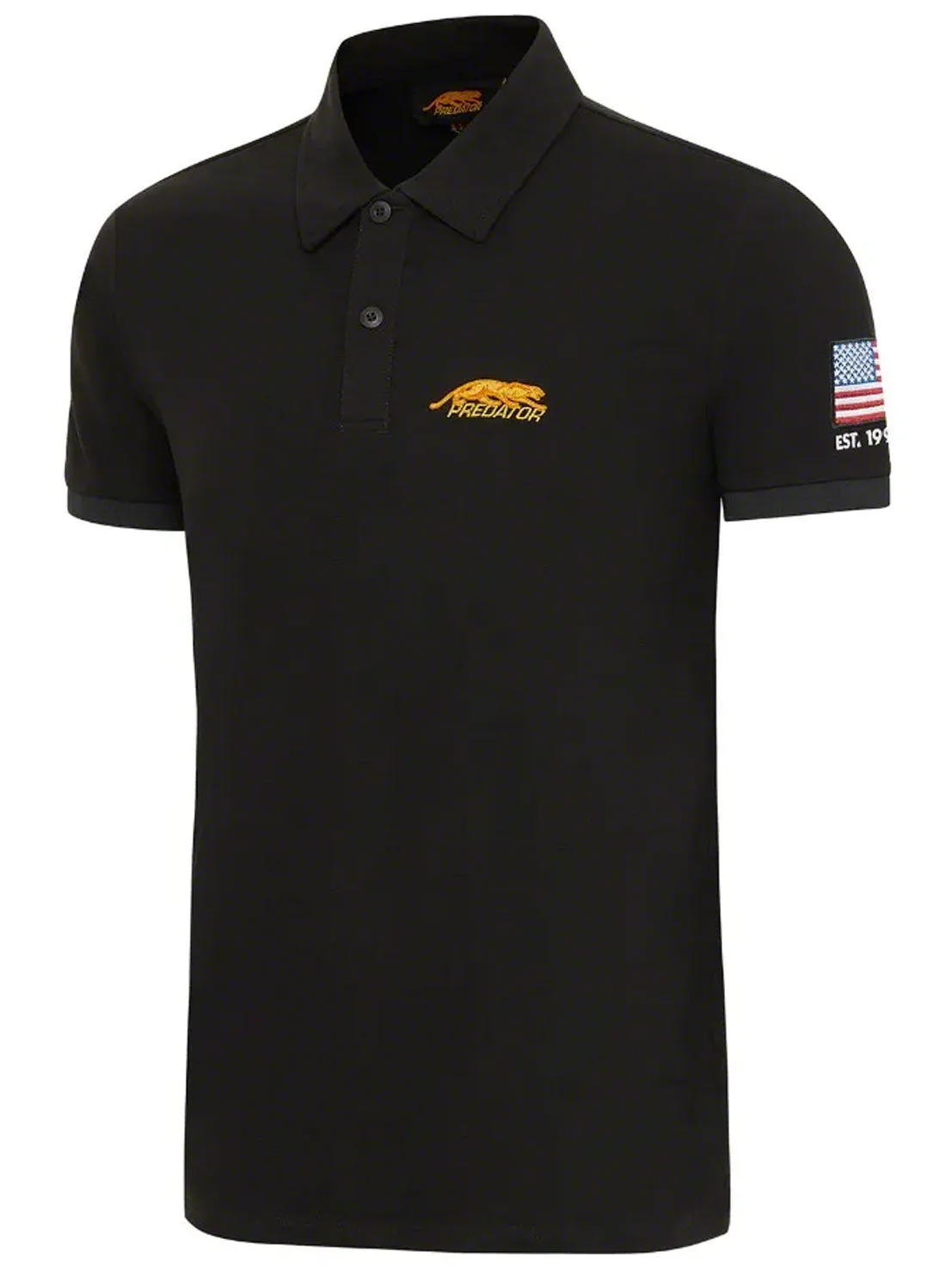 Predator Black W/ Yellow Cat Polo