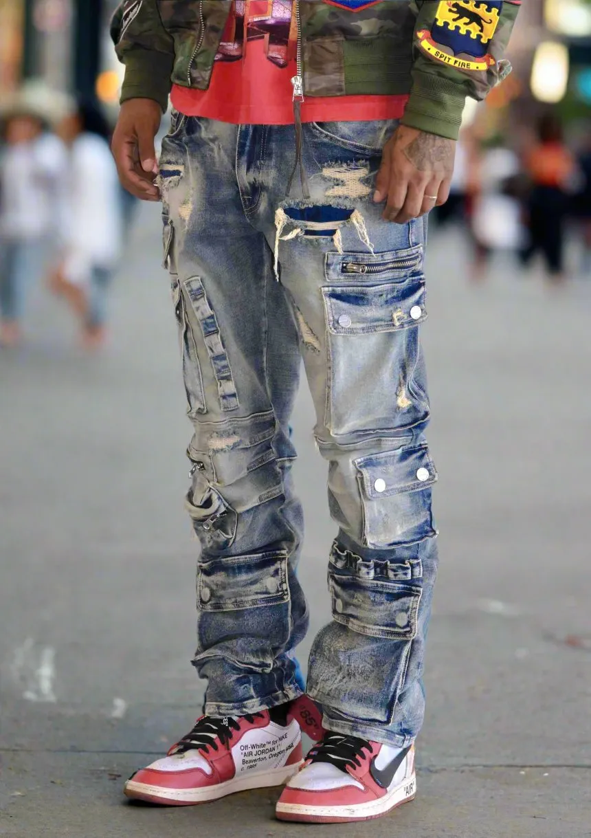 UTILITY CARGO MULTI DENIM PANTS
