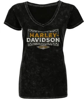 Women's Finish First Acid Washed Black T