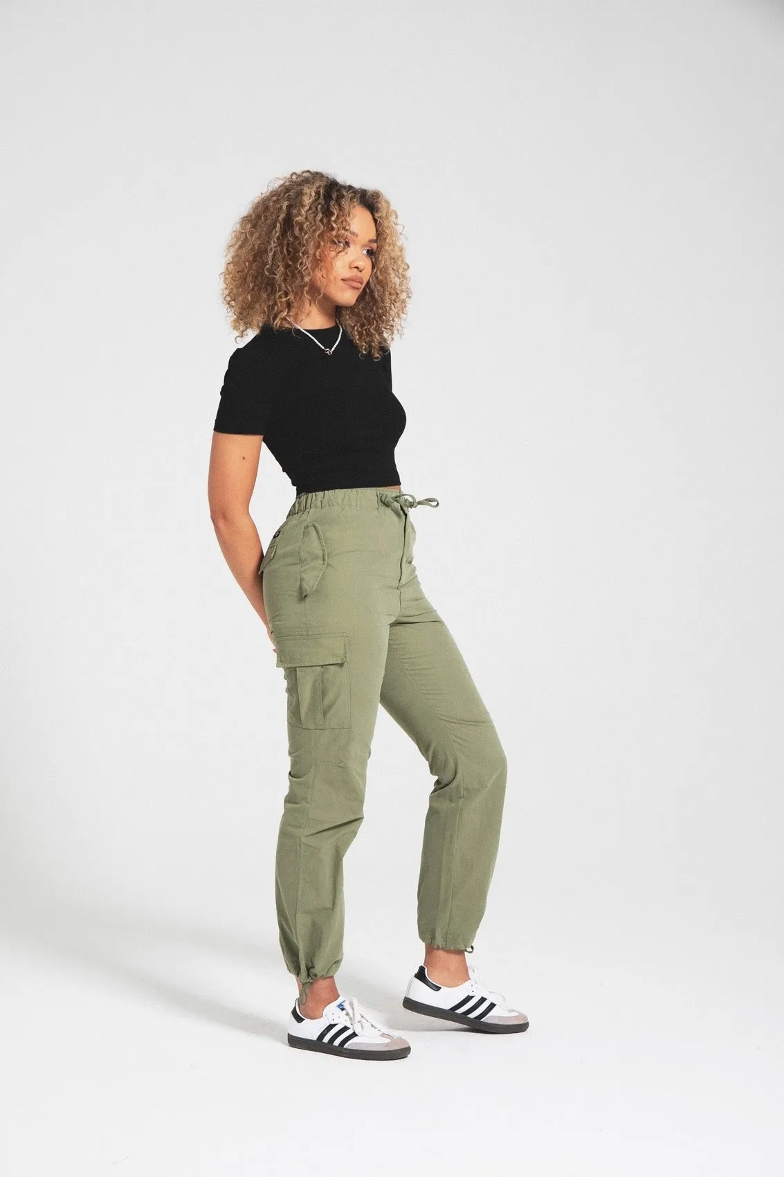 Womens 'KANAKO' Cargo Pants - SAGE