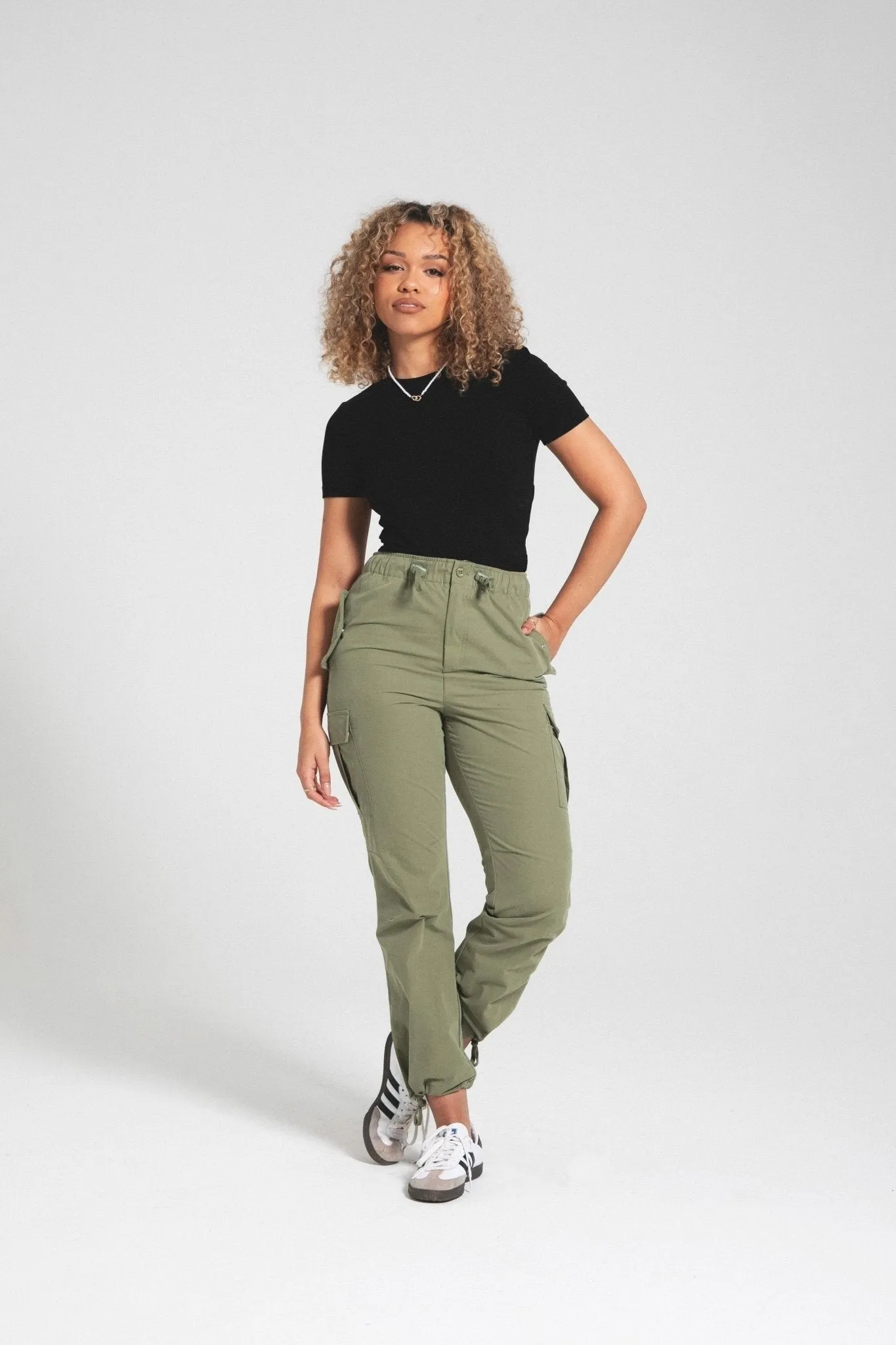 Womens 'KANAKO' Cargo Pants - SAGE