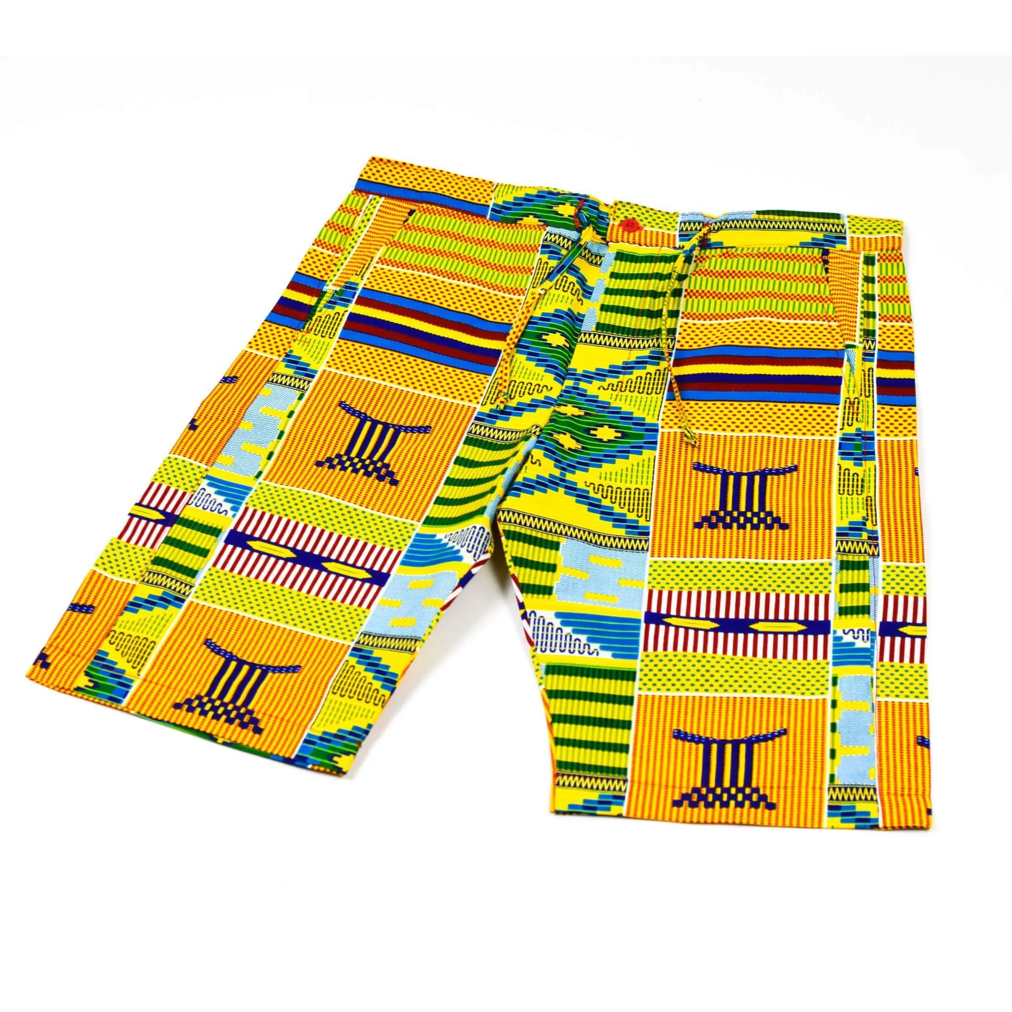 Yellow Kente Shorts